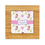 Princess Print Bamboo Trivet with Ceramic Tile Insert (Personalized)