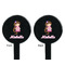 Princess Print Black Plastic 7" Stir Stick - Double Sided - Round - Front & Back