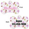 Princess Print Bone Shaped Dog Tag - Front & Back