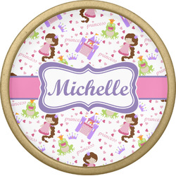 Princess Print Cabinet Knob - Gold (Personalized)