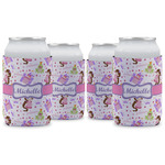 Princess Print Can Cooler (12 oz) - Set of 4 w/ Name or Text