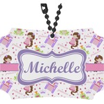 Princess Print Rear View Mirror Ornament (Personalized)