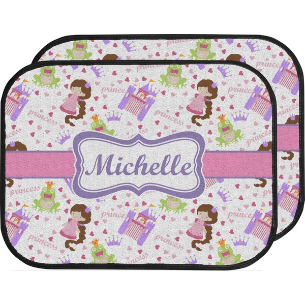 Custom Princess Print Car Floor Mats (Back Seat) (Personalized)