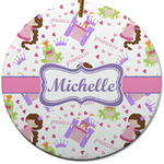 Princess Print Round Ceramic Ornament w/ Name or Text