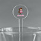 Princess Print Clear Plastic 7" Stir Stick - Round - Main