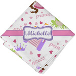 Princess Print Cloth Cocktail Napkin - Single w/ Name or Text