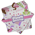 Princess Print Cloth Cocktail Napkins - Set of 4 w/ Name or Text