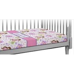 Princess Print Crib Fitted Sheet (Personalized)