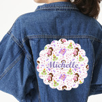 Princess Print Twill Iron On Patch - Custom Shape - 3XL - Set of 4 (Personalized)