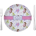 Princess Print 10" Glass Lunch / Dinner Plates - Single or Set (Personalized)