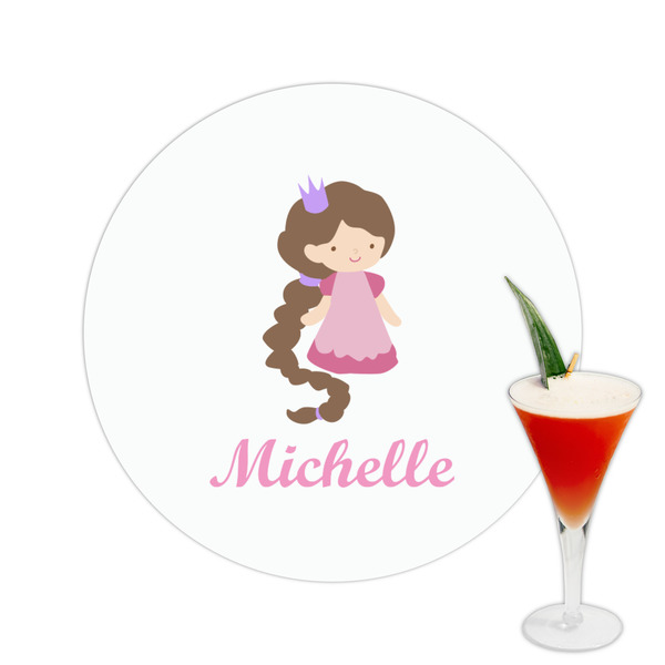 Custom Princess Print Printed Drink Topper -  2.5" (Personalized)