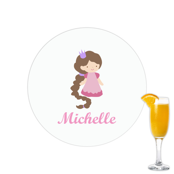 Custom Princess Print Printed Drink Topper - 2.15" (Personalized)