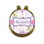 Princess Print Golf Ball Marker - Hat Clip - Gold