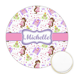 Princess Print Printed Cookie Topper - 2.5" (Personalized)