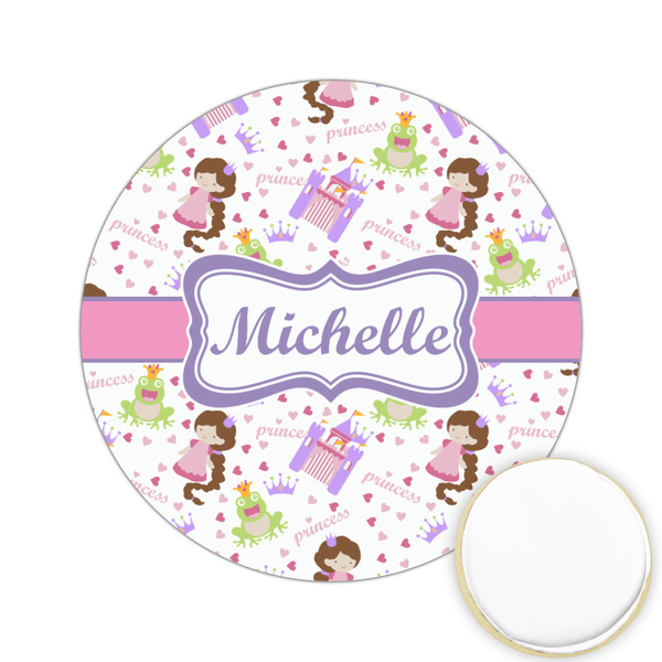 Custom Princess Print Printed Cookie Topper - 2.15" (Personalized)