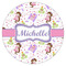 Princess Print Icing Circle - Small - Single