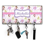 Princess Print Key Hanger w/ 4 Hooks w/ Name or Text