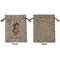 Princess Print Medium Burlap Gift Bag - Front Approval