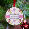 Princess Print Metal Ball Ornament - Lifestyle