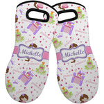 Princess Print Neoprene Oven Mitts - Set of 2 w/ Name or Text