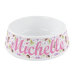 Princess Print Plastic Dog Bowl - Small (Personalized)