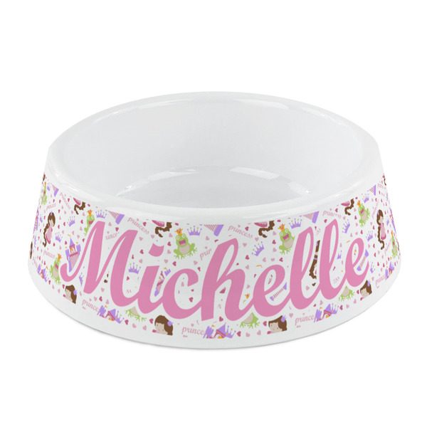 Custom Princess Print Plastic Dog Bowl - Small (Personalized)