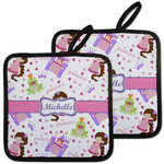 Princess Print Pot Holders - Set of 2 w/ Name or Text