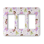 Princess Print Rocker Style Light Switch Cover - Three Switch