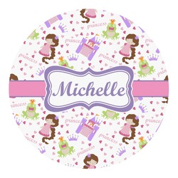 Princess Print Round Decal - Medium (Personalized)