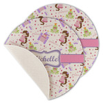 Princess Print Round Linen Placemat - Single Sided - Set of 4 (Personalized)