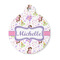 Princess Print Round Pet Tag