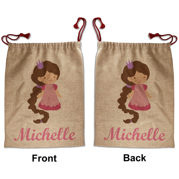 Custom Princess Print Santa Sack - Front & Back (Personalized)