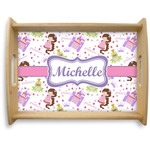 Princess Print Natural Wooden Tray - Large (Personalized)