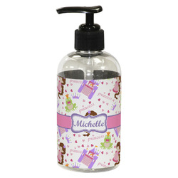 Princess Print Plastic Soap / Lotion Dispenser (8 oz - Small - Black) (Personalized)