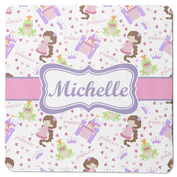 Princess Print Square Rubber Backed Coaster (Personalized)