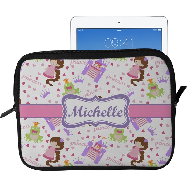 Custom Princess Print Tablet Case / Sleeve - Large (Personalized)