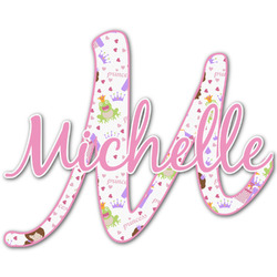 Princess Print Name & Initial Decal - Up to 9"x9" (Personalized)