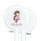 Princess Print White Plastic 5.5" Stir Stick - Single Sided - Round - Front & Back