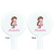 Princess Print White Plastic 7" Stir Stick - Double Sided - Round - Front & Back