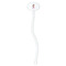 Princess Print White Plastic 7" Stir Stick - Oval - Single Stick