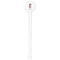 Princess Print White Plastic 7" Stir Stick - Round - Single Stick