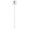 Princess Print White Plastic Stir Stick - Double Sided - Square - Single Stick