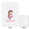 Princess Print White Treat Bag - Front & Back View