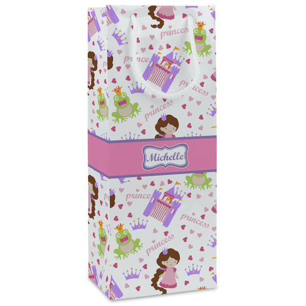 Custom Princess Print Wine Gift Bags - Gloss (Personalized)