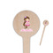 Princess Print Wooden 4" Food Pick - Round - Closeup