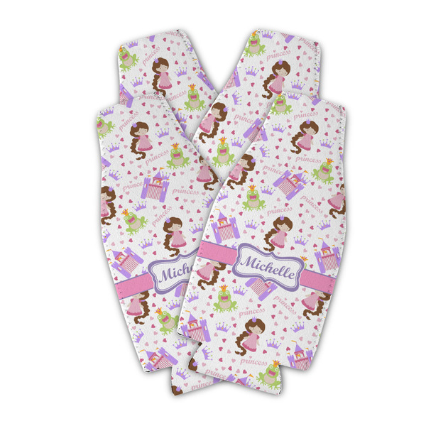 Custom Princess Print Zipper Bottle Cooler - Set of 4 (Personalized)