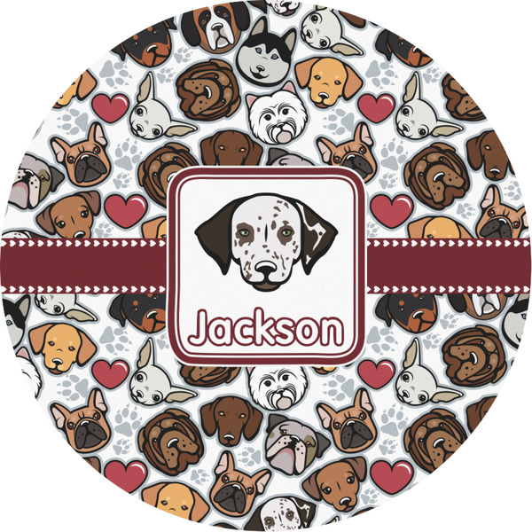 Custom Dog Faces Multipurpose Round Labels - Custom Sized (Personalized)