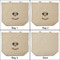 Dog Faces 3 Reusable Cotton Grocery Bags - Front & Back View