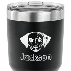 Dog Faces 30 oz Stainless Steel Tumbler - Black - Single Sided (Personalized)
