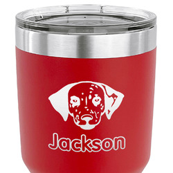 Dog Faces 30 oz Stainless Steel Tumbler - Red - Double Sided (Personalized)